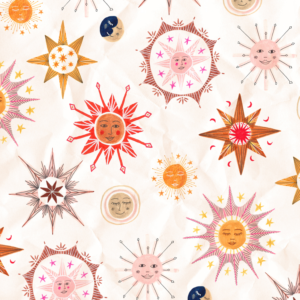 Suns, Moons and Stars Pattern · Lee Foster-Wilson